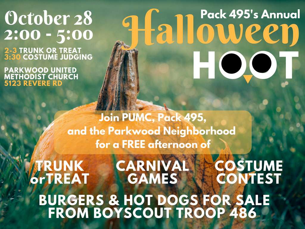 Pack 495 Halloween Hoot - Parkwood UMC