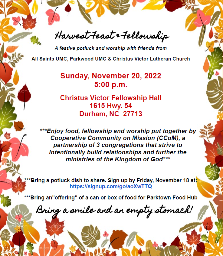 Harvest Feast Picture - Parkwood United Methodist Church