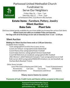 Parkwood UMC Fundraiser to Serve Our Neighbors 2025