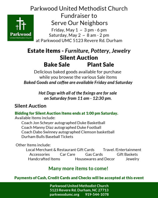 Parkwood UMC Fundraiser 2026